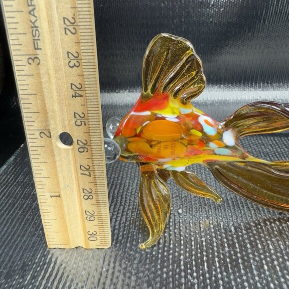 Hand Blown Russian Art Glass Fish Figurine Delicate Figure Hand Made In Russia - Picture 2 of 14